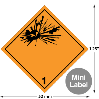 Hazard Class Explosive Non Worded Mini High Gloss Label Icc