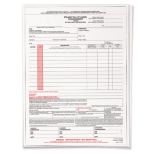 Dangerous Goods Bill of Lading, Laser, Bilingual (English/French), 100/Pack - ICC Canada