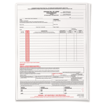 Bill of Lading - Canada | ICC Compliance Center Inc - Canada