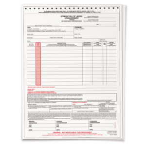 Dangerous Goods Bills of Lading, 4-Part NCR, Bilingual (English/French), Customized, 100/Pack - ICC Canada