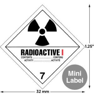 Hazard Class 7 - Radioactive Category I, Non-Worded, Mini High-Gloss Label, 500/roll - ICC Canada