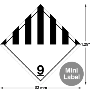 Hazard Class 9 - Miscellaneous Hazardous Material, Non-Worded, Mini High-Gloss Label, 500/roll - ICC Canada