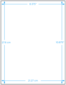 Blank Vinyl Label, 8.375" x 10.875", 100/Pack - ICC Canada