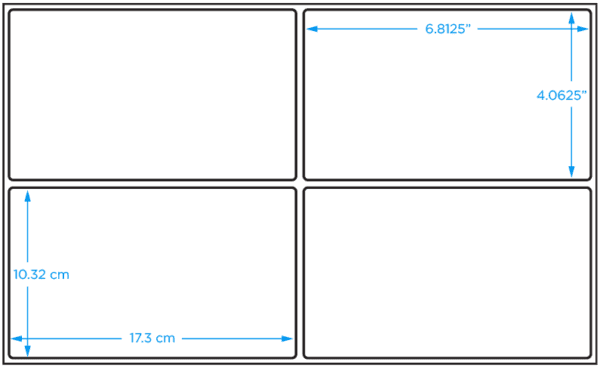 Blank Vinyl Label, 4.0625" x 6.8125", 400/Pack - ICC Canada