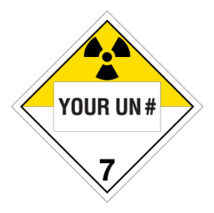 Hazard Class 7 - Radioactive Materials, Permanent Self-Stick Vinyl, Custom - ICC Canada