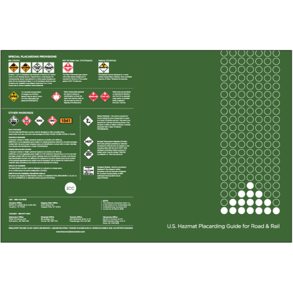 Hazmat Placarding Guide for Road & Rail Chart - ICC Canada