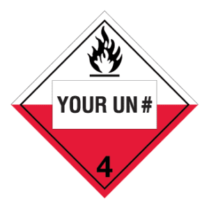 Hazard Class 4.2 - Substances Liable to Spontaneous Combustion, 2-Sided, Rigid Vinyl, Custom - ICC Canada