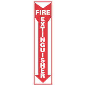 Fire Extinguisher, 4" x 18", Aluminum Sign - ICC Canada