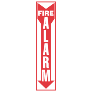 Fire Alarm, 4" x 18", Self-Stick Vinyl Sign - ICC Canada