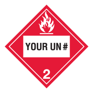 Hazard Class 2.1 - Flammable Gas, Permanent Self-Stick Vinyl, Custom - ICC Canada