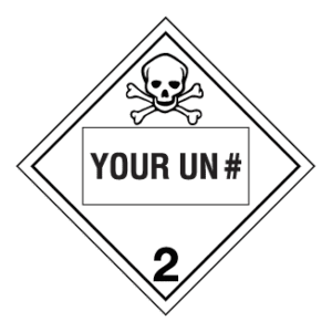 Hazard Class 2.3 - Toxic Gas, Permanent Self-Stick Vinyl, Custom - ICC Canada