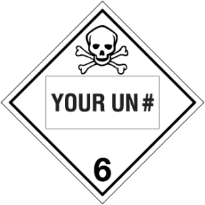 Hazard Class 6.1 - Toxic Substance, High-Gloss Label, Custom, 500/roll - ICC Canada
