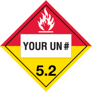 Hazard Class 5.2 - Organic Peroxide, High-Gloss Label, Custom, 500/roll - ICC Canada