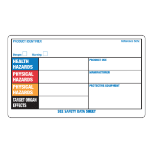 Blank Label, 3" x 5" GHS Workplace Orange System, 500/Roll - ICC Canada