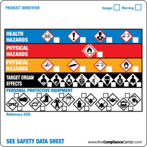 Tick-Mark Label, 4" x 4" GHS Workplace Orange System, 500/Roll - ICC Canada