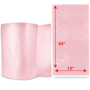 Pink Anti-Static Bubble Wrap 24″ Wide (perforated every 12″) - ICC Canada