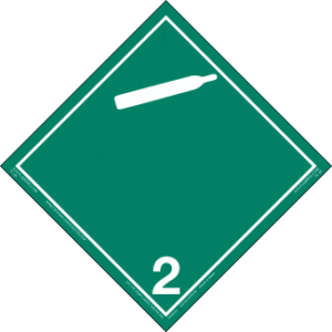 Hazard Class 2.2 - Non-Flammable Gas Placard, Removable Self-Stick Vinyl, Non-Worded - ICC Canada