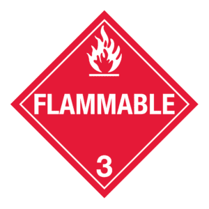 Hazard Class 3 - Flammable Liquid Placard, Removable Self-Stick Vinyl, Worded - ICC Canada