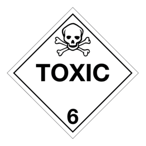 Hazard Class 6.1 - Toxic Placard, Removable Self-Stick Vinyl, Worded - ICC Canada