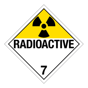 Hazard Class 7 - Radioactive, Removable Self-Stick Vinyl, Worded Placard - ICC Canada