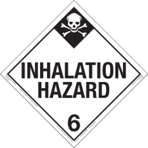Hazard Class 6.1 - Inhalation Hazard Placard, Removable Self-Stick Vinyl, Worded - ICC Canada