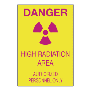 Danger High Radiation Area, 10" x 14", Rigid Vinyl - ICC Canada