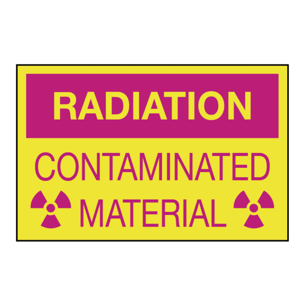 Radiation Contaminated Material, 14" x 10", Rigid Vinyl - ICC Canada