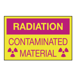 Radiation Contaminated Material, 14" x 10", Rigid Vinyl - ICC Canada