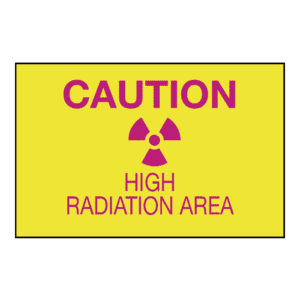 Caution High Radiation Area, 14" x 10", Self-Stick Vinyl - ICC Canada
