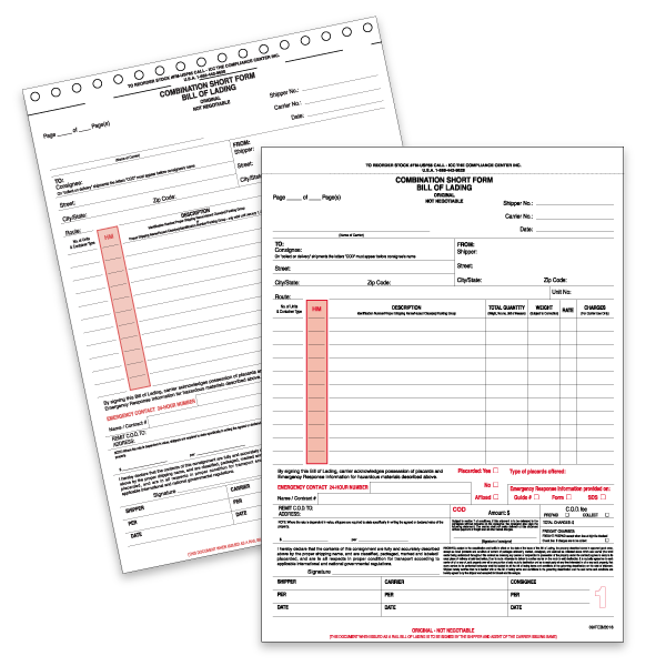 Bill of Lading - US - ICC Canada