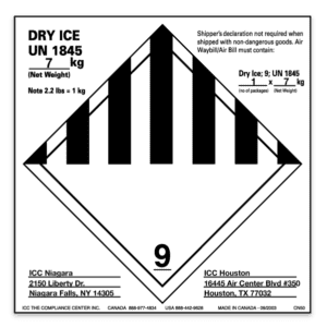 Dry Ice Labels