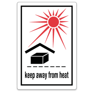 Keep Away from Heat Labels