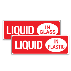 Liquid in Plastic/Glass Labels