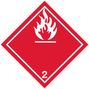 Hazard Class 2.1 - Flammable Gas, Non-Worded, Vinyl Label, 500/roll - ICC Canada
