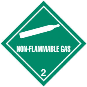 Hazard Class 2.2 - Non-Flammable Gas, Worded, Vinyl Label, 500/roll - ICC Canada
