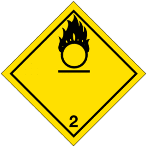 Hazard Class 2.2 (5.1) - Oxygen, Non-Worded, High-Gloss Label, 500/roll - ICC Canada