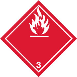 Hazard Class 3 - Flammable Liquid, Non-Worded, High-Gloss Label, 500/roll - ICC Canada