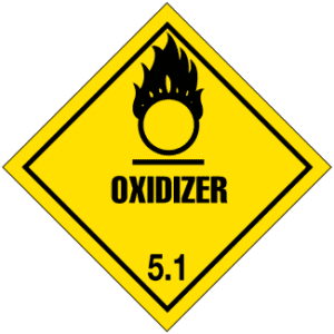 Hazard Class 5.1 - Oxidizer, Worded, Vinyl Label, 500/roll - ICC Canada