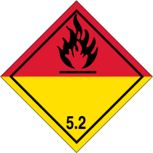 Hazard Class 5.2 - Organic Peroxide, Non-Worded, High-Gloss Label, 500/roll - ICC Canada
