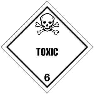 Hazard Class 6.1 - Toxic, Worded, High-Gloss Label, 500/roll - ICC Canada