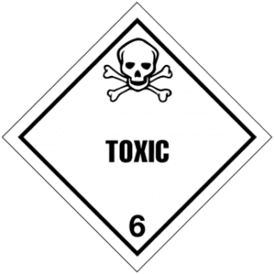 Hazard Class 6.1 - Toxic, Worded, Vinyl Label, 500/roll - ICC Canada
