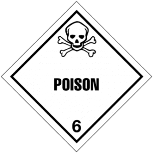 Hazard Class 6.1 - Poisonous Materials, Worded, Vinyl Label, 500/roll - ICC Canada