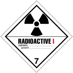 Hazard Class 7 - Radioactive Category I, Worded, High-Gloss Label, 500/roll - ICC Canada