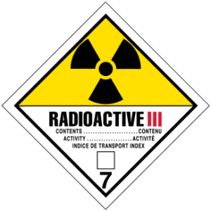 Hazard Class 7 - Radioactive Category III, Non-Worded, High-Gloss Label, 500/roll - ICC Canada