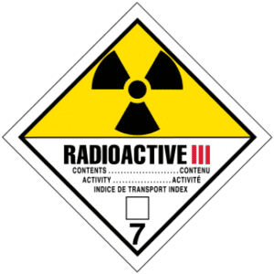 Hazard Class 7 - Radioactive Category III, Non-Worded, High-Gloss Label, 500/roll - ICC Canada