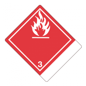 Hazard Class 3 - Flammable Liquid, Non-Worded, High-Gloss Label, Shipping Name-Standard Tab, Blank, 500/roll - ICC Canada