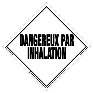 Dangereux par inhalation, Permanent Self-Stick Vinyl, Placard (French) - ICC Canada