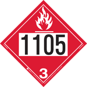 UN 1105, Hazard Class 3 - Flammable Liquid, Permanent Self-Stick Vinyl - ICC Canada