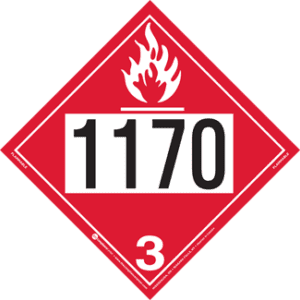 UN 1170, Hazard Class 3 - Flammable Liquid, Permanent Self-Stick Vinyl - ICC Canada