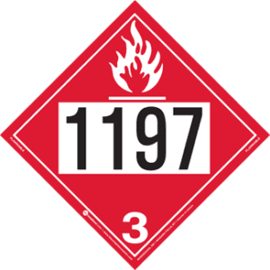 UN 1197, Hazard Class 3 - Flammable Liquid, Permanent Self-Stick Vinyl - ICC Canada